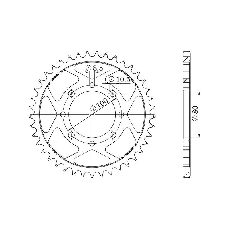 CORONA S AC P520-D47 SGR - SPROCKETS  SUZUKI GSX ET/T 250 80/81