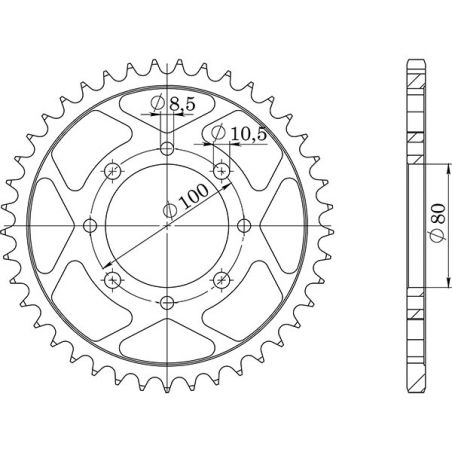 CORONA S AC P520-D47 SGR - SPROCKETS  SUZUKI GSX ET/T 250 80/81