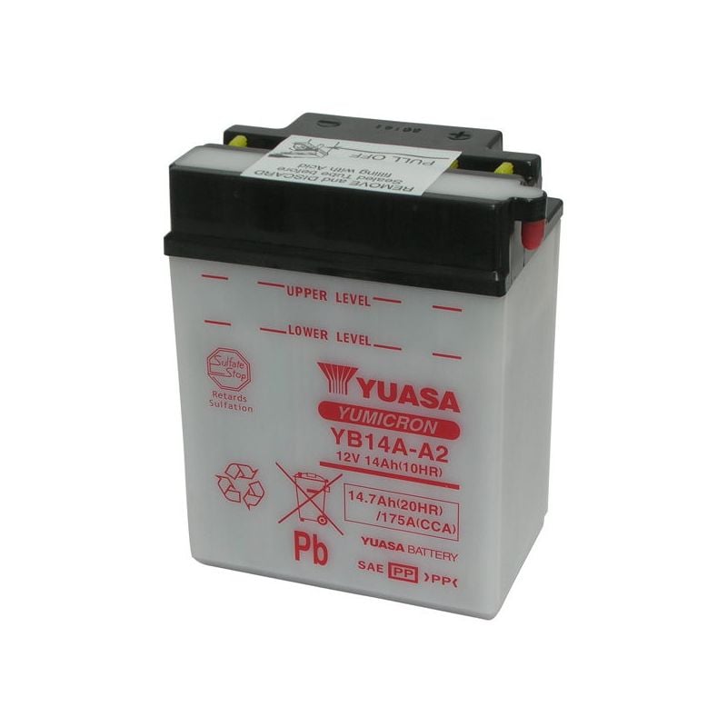 BATTERIA YUASA YB14A-A2 SUZUKI LT F Quadrunner 4x4 (H/J/K/L/M/N/P/S/T/VA/V) 250 87/98