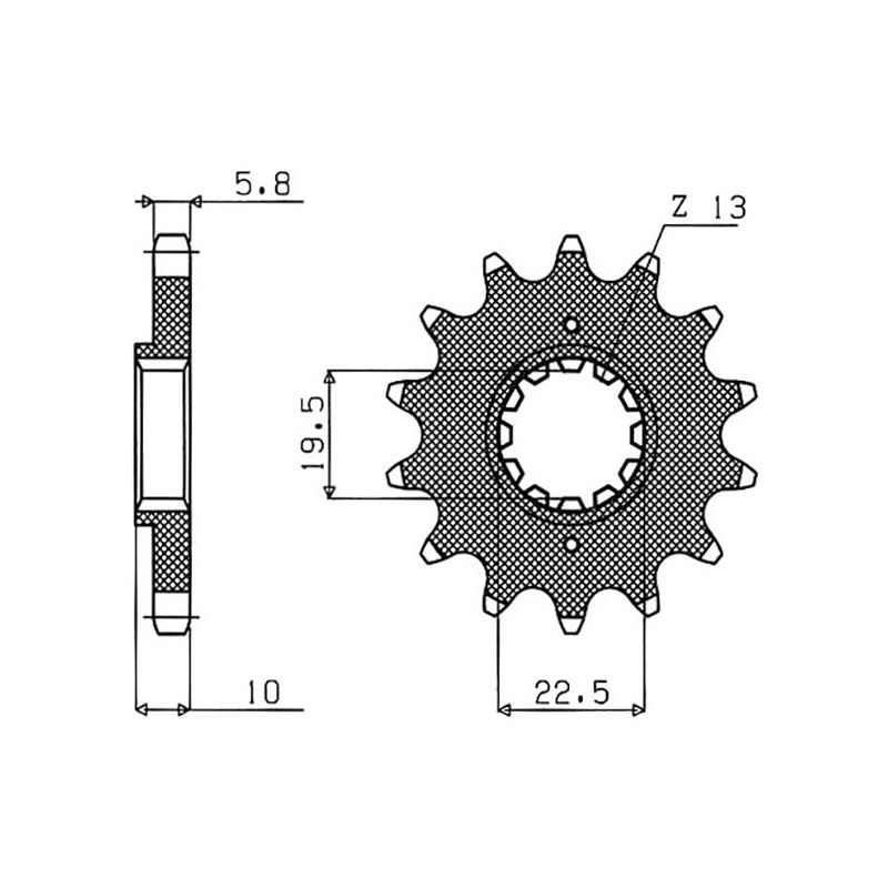 PIGNONE S AC P520-D13 SGR - SPROCKETS  SUZUKI RM 250 01/03