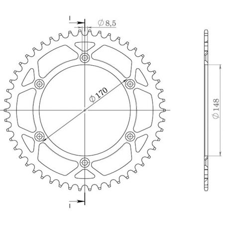 CORONA S AC P520-D50 SGR - SPROCKETS  SUZUKI RM 250 84/86
