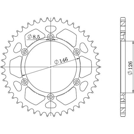 CORONA S AC P520-D50 SGR - SPROCKETS  SUZUKI RMX 250 89/02