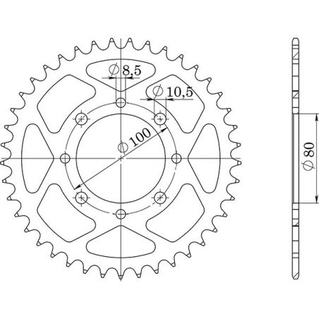 CORONA S AC P520-D41 SGR - SPROCKETS  SUZUKI TU X 250 97/16
