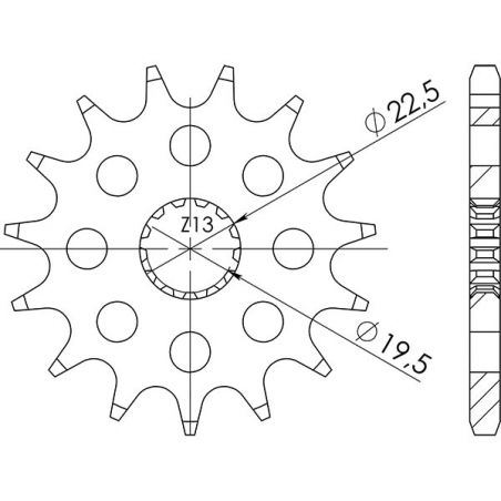 PIGNONE S+2 AC P525-D14 SGR - SPROCKETS  SUZUKI GSX F (J/K/L) (GK74A) 400 88/90
