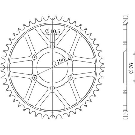 CORONA S AC P530-D43 SGR - SPROCKETS  SUZUKI GSX F (X/Z/D) 400 81/83