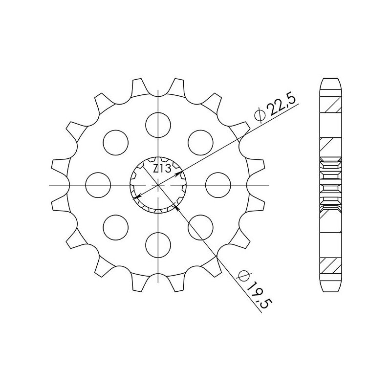 PIGNONE S+2 AC P530-D15 SGR - SPROCKETS  SUZUKI GSX F (X/Z/D) 400 81/83