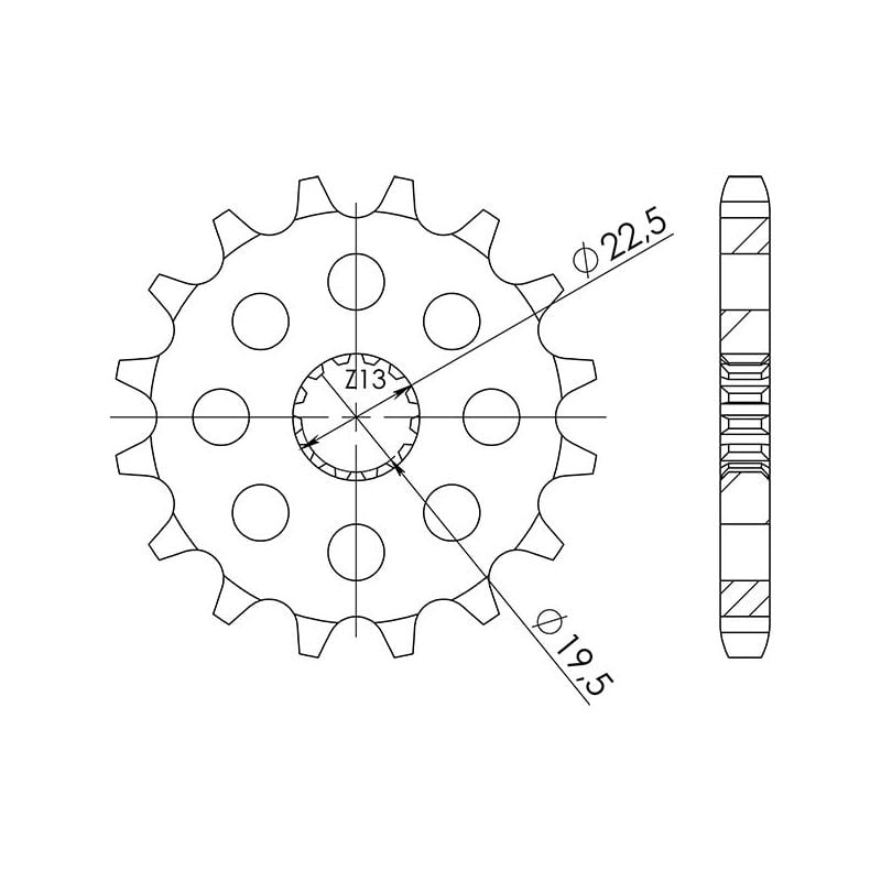 PIGNONE S AC P530-D15 SGR - SPROCKETS  SUZUKI GSX FWS (D/E) (GK71A) 400 83/84