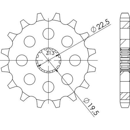 PIGNONE S AC P530-D15 SGR - SPROCKETS  SUZUKI GSX FWS (D/E) (GK71A) 400 83/84