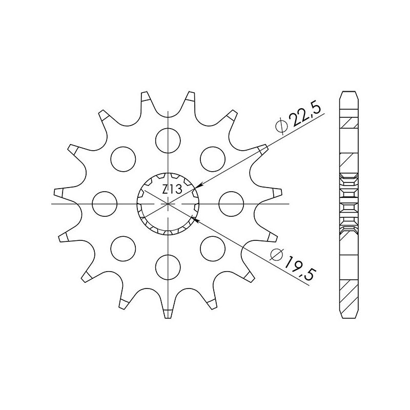 PIGNONE S+2 AC P525-D14 SGR - SPROCKETS  SUZUKI GSX X Impulse (XA/XS) 400 88/93
