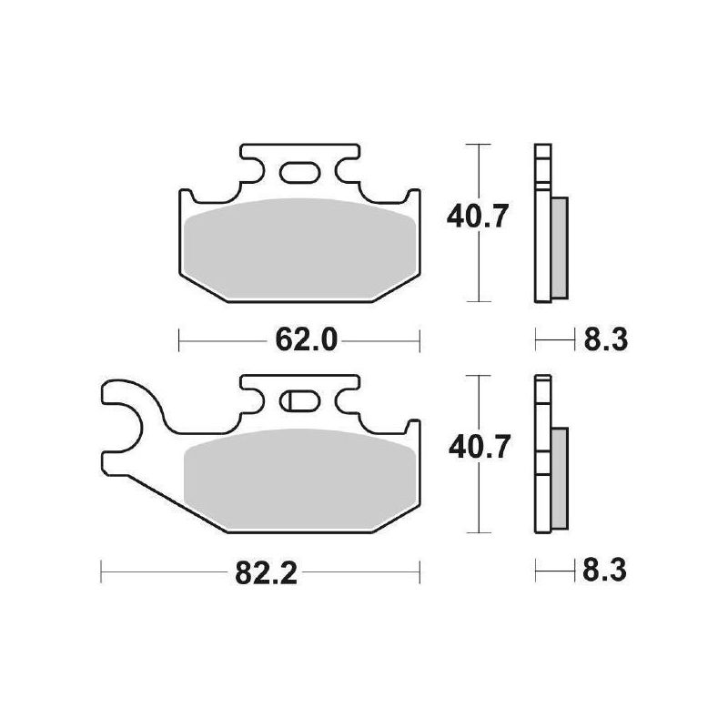 PASTIGLIA FRENO ANT. DX SBS 836SI SUZUKI LT F KingQuad FS 4X2 (FK8/L0) 400 08/10