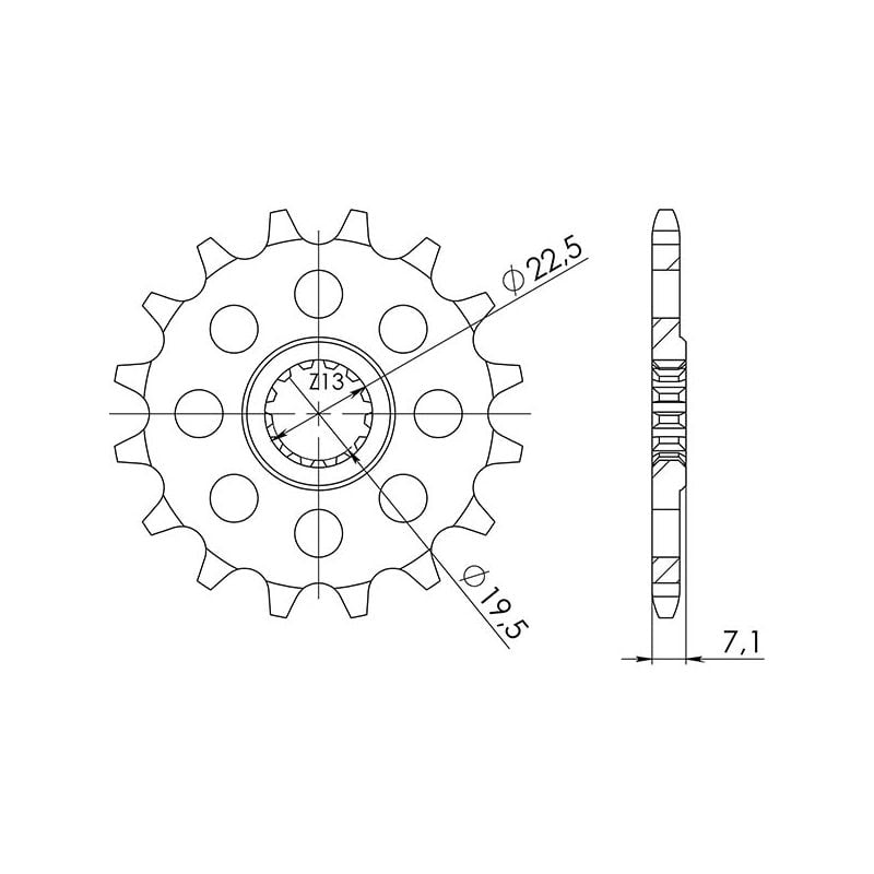 PIGNONE S AC P520-D15 SGR - SPROCKETS  SUZUKI SP 400 79/82