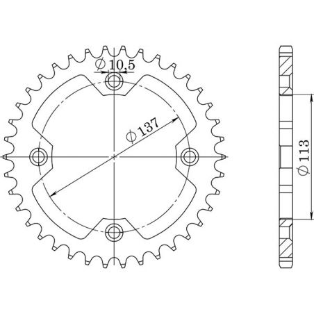 CORONA S AC P520-D36 SGR - SPROCKETS  SUZUKI LT R Quadracer 450 06/09