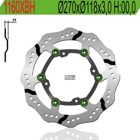 DISCO FRENO ANT. XBH Ø270 NG 1160XBH SUZUKI RMX 4T 450 10/17