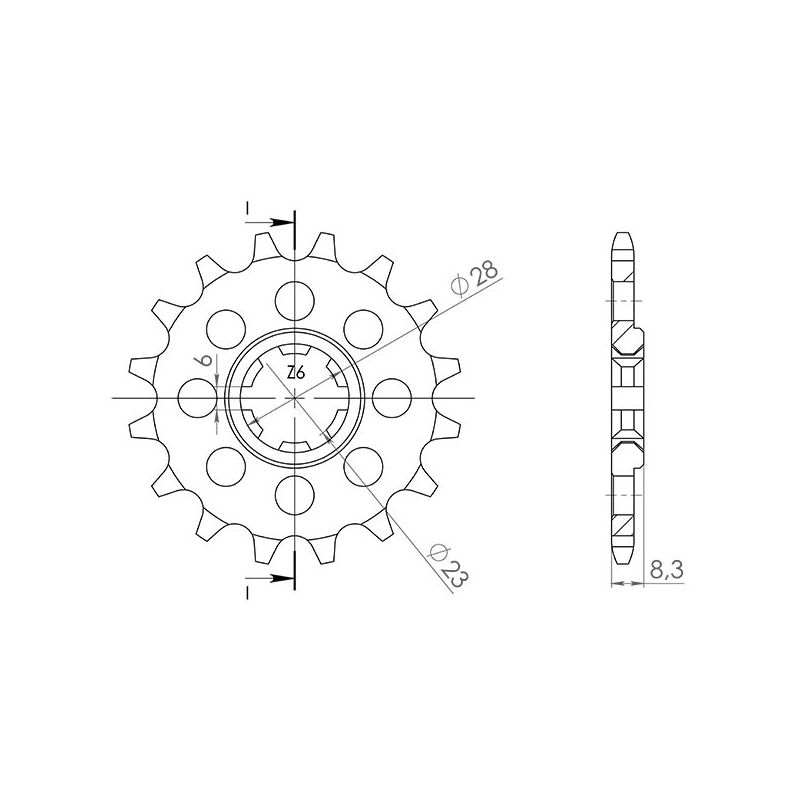 PIGNONE S AC P520-D14 SGR - SPROCKETS  SUZUKI RM 465 82/82
