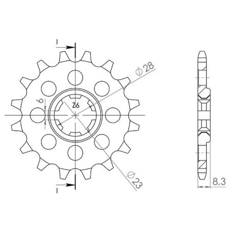 PIGNONE S AC P520-D14 SGR - SPROCKETS  SUZUKI RM 465 82/82