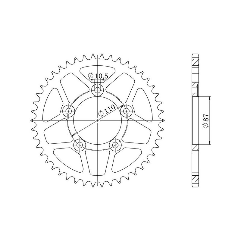 CORONA S AC P520-D39 SGR - SPROCKETS  SUZUKI GS E (GM51A) (2Cil.) 500 89/93