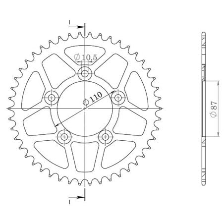 CORONA R AL P520-D47 SGR - SPROCKETS  SUZUKI GSF Bandit S 600 95/99
