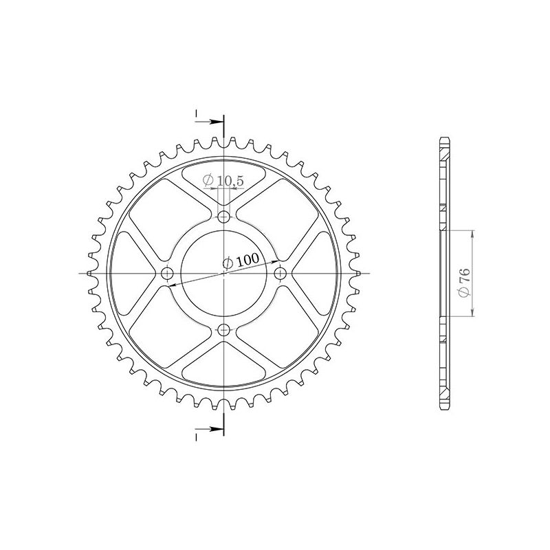 CORONA S AC P530-D46 SGR - SPROCKETS  SUZUKI GSX F 600 85/88