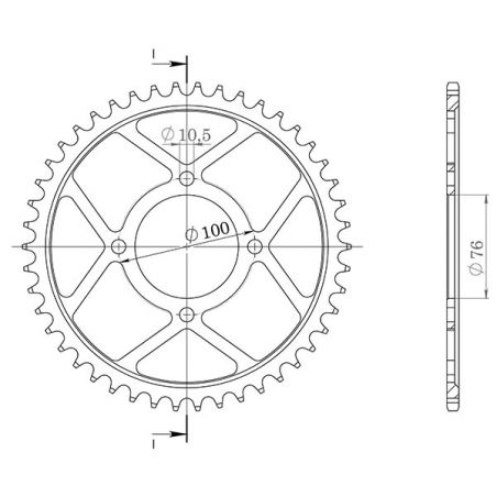 CORONA S AC P530-D46 SGR - SPROCKETS  SUZUKI GSX F 600 85/88