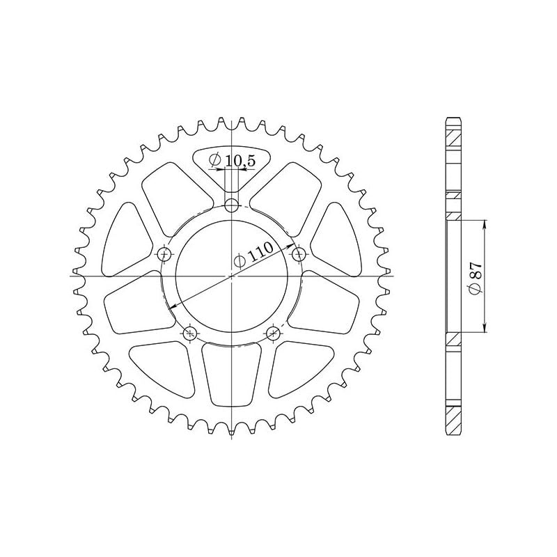 CORONA S AC P530-D46 SGR - SPROCKETS  SUZUKI GSX F 600 89/91
