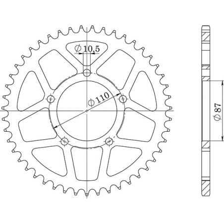 CORONA S AC P530-D45 SGR - SPROCKETS  SUZUKI GSX F 600 92/97