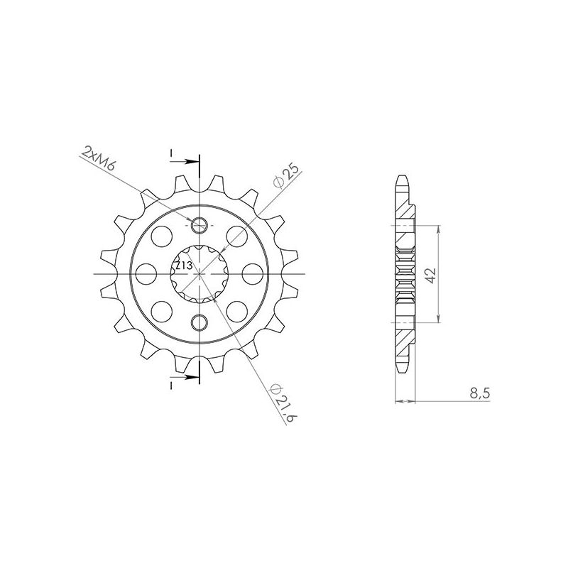 PIGNONE R+2 AC P520-D16 SGR - SPROCKETS  SUZUKI GSX R (L1/L2/L3/L4/L5/L6/L7) 600 11/17