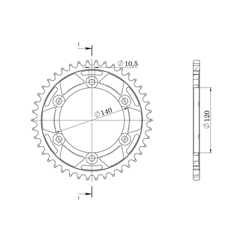 CORONA R AL P520-D46 SGR - SPROCKETS  SUZUKI GSX R (V/W/Y) 600 98/00