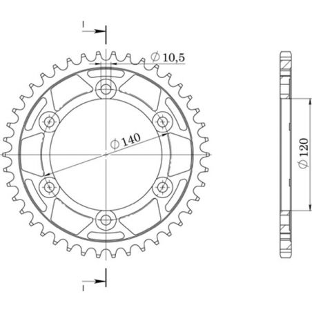 CORONA R AL P520-D46 SGR - SPROCKETS  SUZUKI GSX R (V/W/Y) 600 98/00