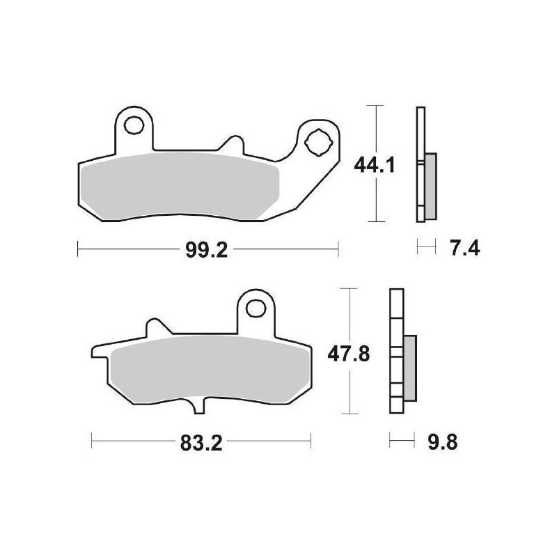 PASTIGLIA FRENO POST. SBS 635LS SUZUKI DR R (SP44A) 650 92/93