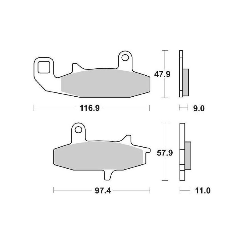PASTIGLIA FRENO ANT. SBS 626HS SUZUKI DR RS (SP42A) 650 90/91