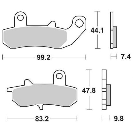 PASTIGLIA FRENO POST. SBS 635HF SUZUKI DR RS (SP42A) 650 90/91