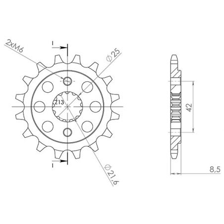 PIGNONE R+2 AC P520-D15 SGR - SPROCKETS  SUZUKI GSF N Bandit Abs 650 07/12