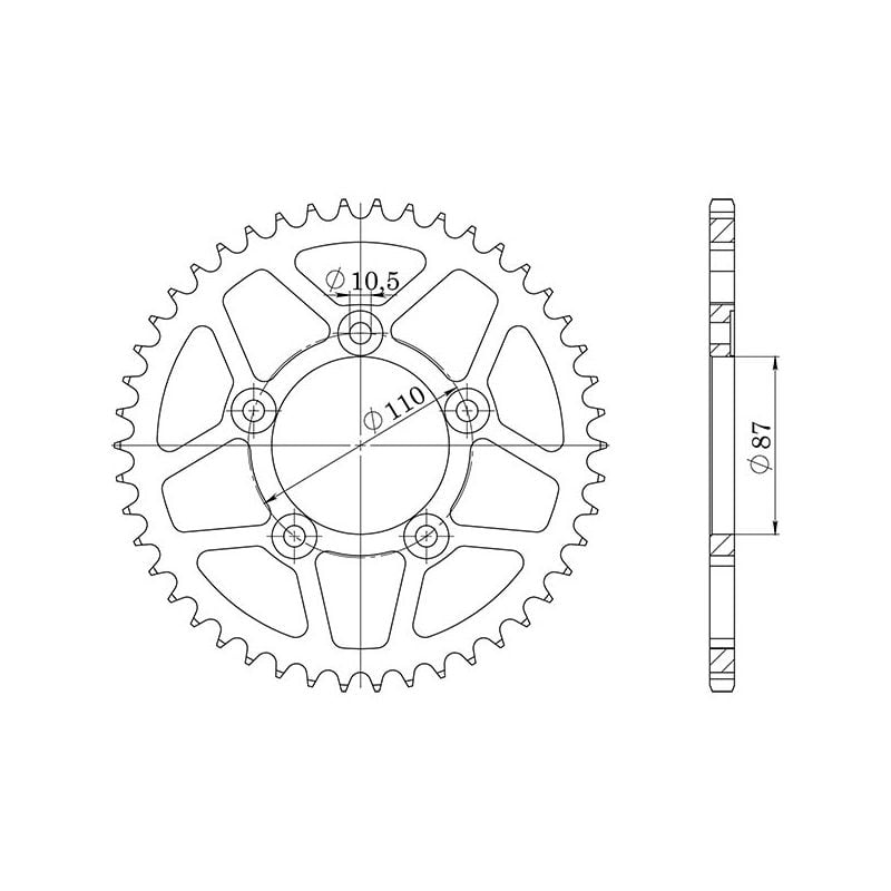 CORONA S AC P520-D46 SGR - SPROCKETS  SUZUKI SFV Gladius 650 09/15