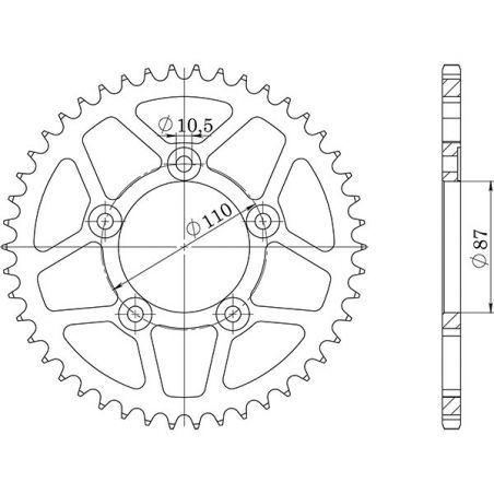 CORONA S AC P520-D46 SGR - SPROCKETS  SUZUKI SFV Gladius 650 09/15