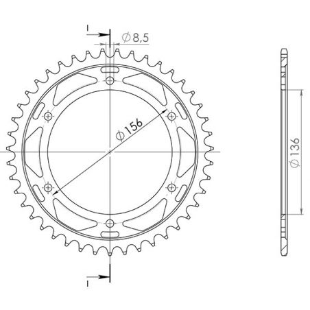 CORONA S AC P525-D43 SGR - SPROCKETS  SUZUKI XF Freewind 650 97/01