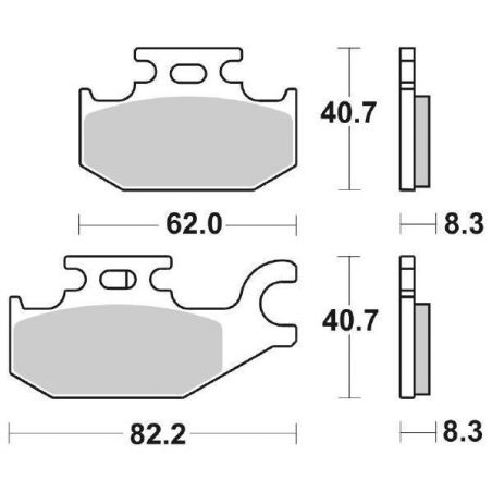 PASTIGLIA FRENO ANT. SX SBS 835SI SUZUKI LT A X KingQuad 700 05/07