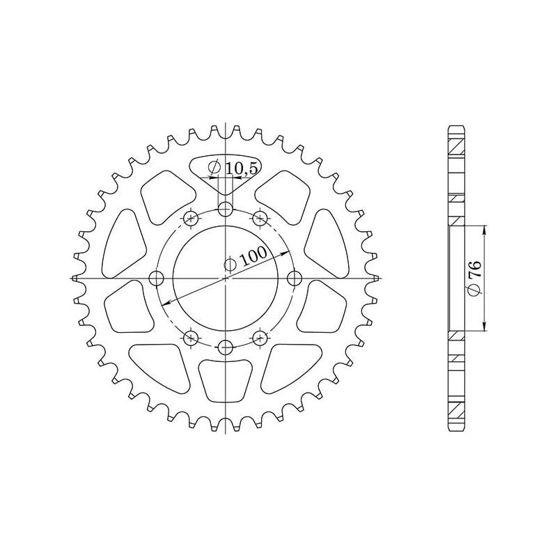 CORONA S AC P520-D48 SGR - SPROCKETS  SUZUKI DR S Big (Sr41B/E777) 750 88/88