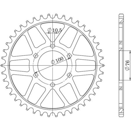 CORONA S AC P630-D41 SGR - SPROCKETS  SUZUKI GS L (T) 750 80/80