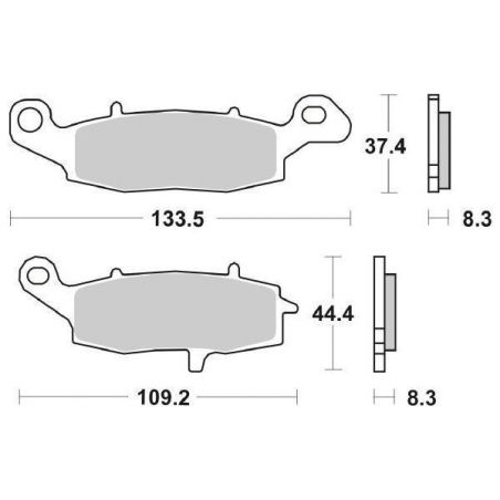 PASTIGLIA FRENO ANT. SX SBS 705HS SUZUKI GSX 750 98/02