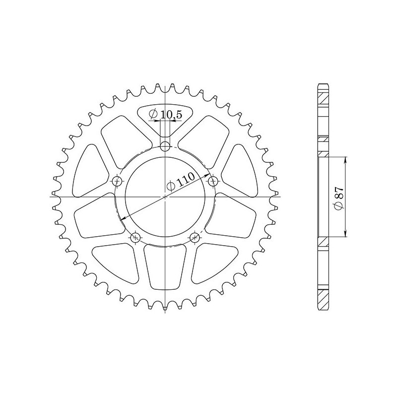 CORONA S AC P530-D42 SGR - SPROCKETS  SUZUKI GSX R 750 85/85