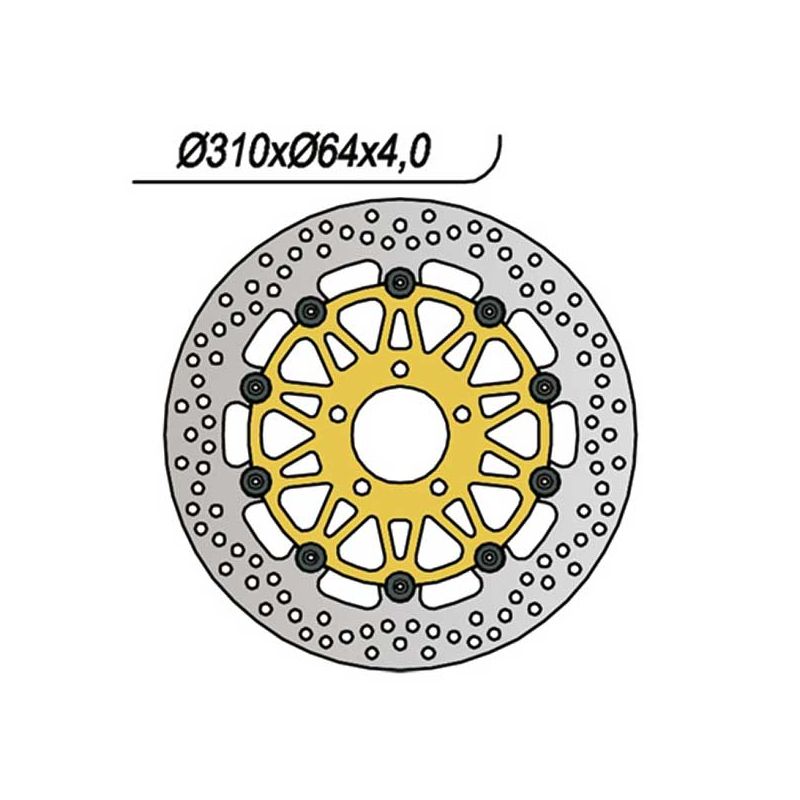 DISCO FRENO ANT. DX-SX NG 124 SUZUKI GSX R 750 88/90