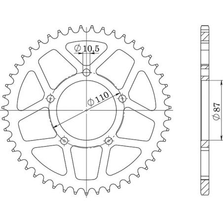 CORONA S AC P530-D44 SGR - SPROCKETS  SUZUKI GSX R 750 88/89