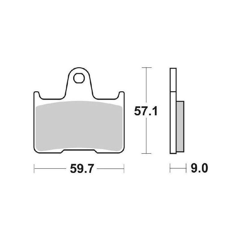 PASTIGLIA FRENO POST. SBS 765HF SUZUKI GSX R (K4/K5) 750 04/05