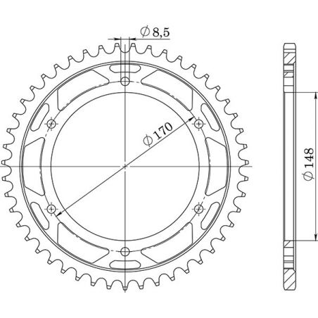 CORONA S AC P525-D47 SGR - SPROCKETS  SUZUKI DR Big 800 94/96