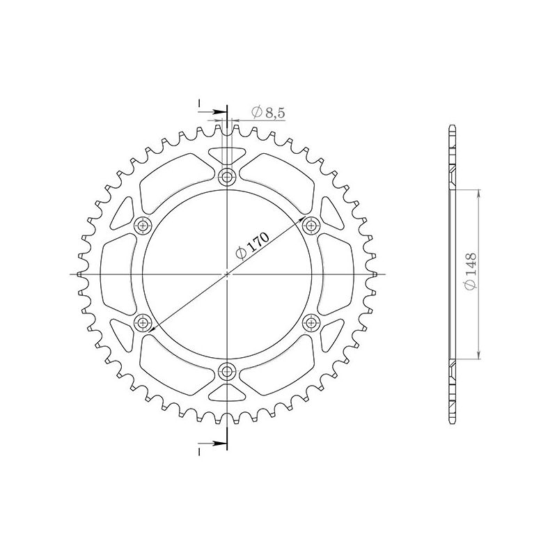 CORONA S AC P520-D48 SGR - SPROCKETS  SUZUKI DR Big 800 88/90