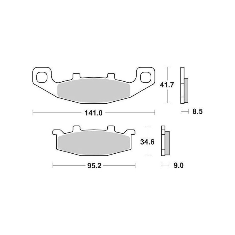 PASTIGLIA FRENO ANT. SBS 597HF SUZUKI VX 800 90/99