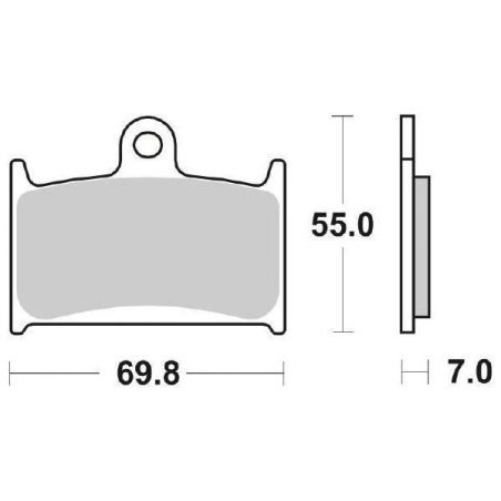 PASTIGLIA FRENO ANT. DX-SX SBS 714HS SUZUKI RF R 900 94/99
