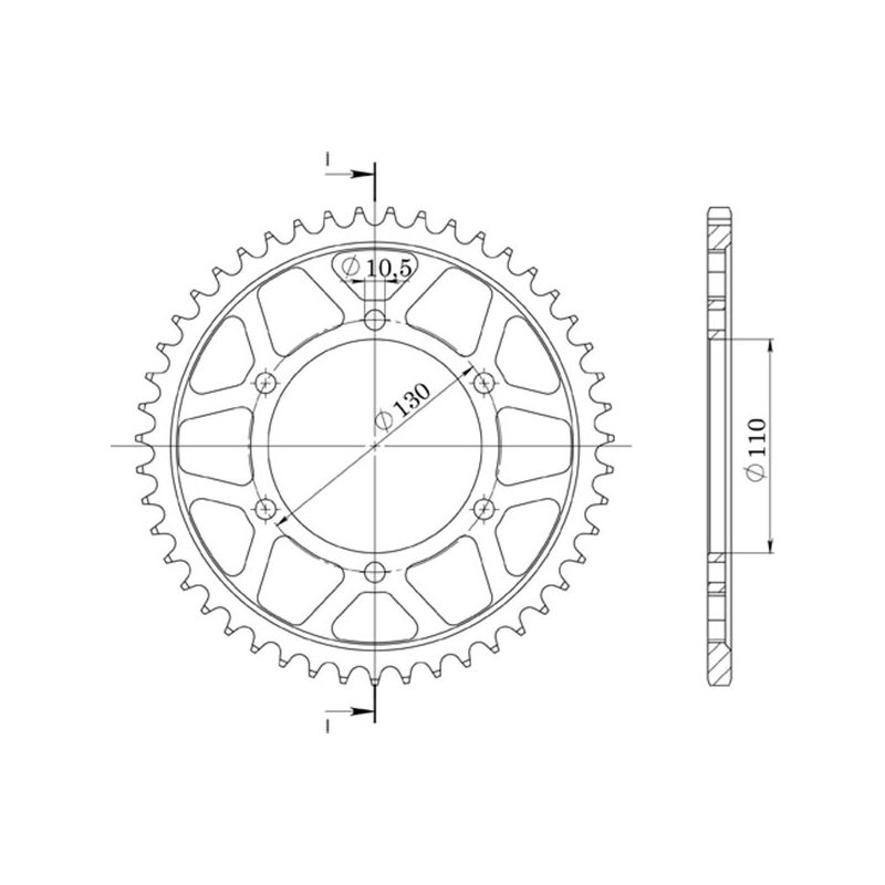 CORONA S+2 AL P530-D45 SGR - SPROCKETS  SUZUKI GSX R (K9/L0) 1000 09/10