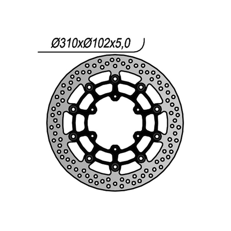 DISCO FRENO ANT. DX-SX NG 1214 SUZUKI GSX R (L2/L3/L4/L5) 1000 12/16