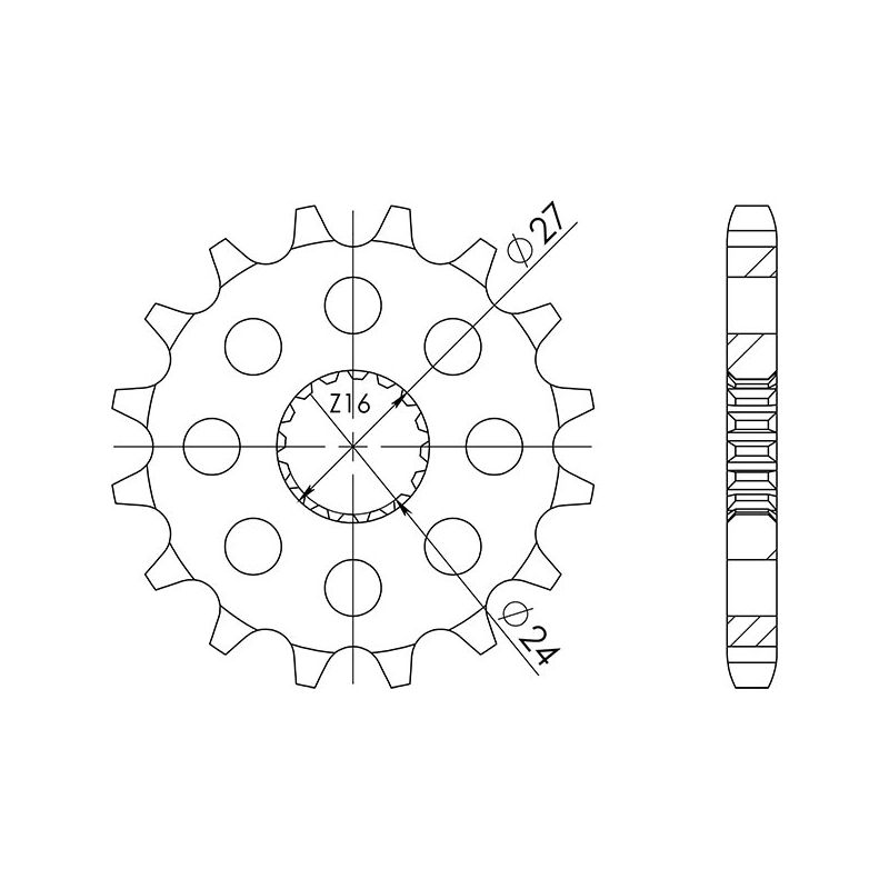 PIGNONE S+2 AC P530-D17 SGR - SPROCKETS  SUZUKI GSX R (L2/L3/L4/L5) 1000 12/16